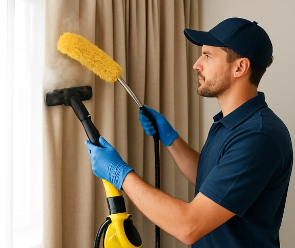 Trusted drapes cleaning technician Matty Curtain Cleaning brookwater QLD