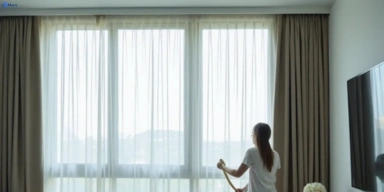Delicate sheer drape cleaning brookwater Matty Curtain Cleaning