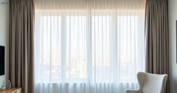 Restored vibrant drapes in brookwater QLD after Matty Curtain Cleaning